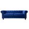 Chester Premium Three-Seater Sofa in Navy Blue Velvet by Europa Antiques, Image 3