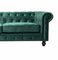 Sofá de tres plazas Chester Premium de terciopelo verde de Europa Antiques, Imagen 2