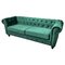 Chester Premium Three-Seater Sofa in Green Velvet by Europa Antiques 1