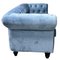 Chester Premium 2-Sitzer Sofa aus Samt in Altblau von Europa Antiques 3