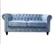 Chester Premium 2-Sitzer Sofa aus Samt in Altblau von Europa Antiques 4