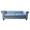 Chester Premium Three-Seater Sofa in Dusky Blue Velvet by Europa Antiques, Image 1
