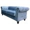Chester Premium Three-Seater Sofa in Dusky Blue Velvet by Europa Antiques 3