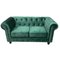 Chester Premium 2-Sitzer Sofa aus grünem Samt von Europa Antiques 1