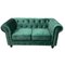 Chester Premium Two-Seater Sofa in Green Velvet by Europa Antiques 1