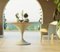 Mesa de comedor de diseño redonda en blanco mate de Europa, Imagen 2