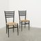 Mid-Century Spinetto Ladder Back Chairs from Chiavari, Italy, 1970s, Set of 2 1