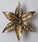 Golden Flowers Wall Lamp by Willy Daro from Massive, 1970s 7