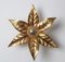 Golden Flowers Wall Lamp by Willy Daro from Massive, 1970s 1