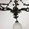 Vintage Gothic Brass and Glass Chandelier, 1970s, Image 10
