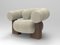 Cassette Armchair in Spugna Beige Fabric and Smoked Oak by Alter Ego for Collector 2