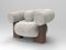 Cassette Armchair in Outdoor Tarim Beige Fabric and Smoked Oak by Alter Ego for Collector 2