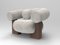 Cassette Armchair in Outdoor Tarim Beige Fabric and Smoked Oak by Alter Ego for Collector, Image 2