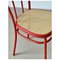 Italian Red Metal Bistro Chair from Molteni, 1980s 8