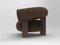 Cassette Armchair in Outdoor Tricot Brown Fabric and Smoked Oak by Alter Ego for Collector 3