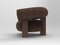 Cassette Armchair in Outdoor Tricot Brown Fabric and Smoked Oak by Alter Ego for Collector, Image 3