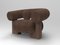 Cassette Armchair in Outdoor Tricot Brown Fabric and Smoked Oak by Alter Ego for Collector, Image 2