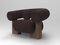 Cassette Armchair in Outdoor Tricot Brown Fabric and Smoked Oak by Alter Ego for Collector, Image 2
