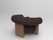 Cassette Armchair in Outdoor Tricot Brown Fabric and Smoked Oak by Alter Ego for Collector, Image 4