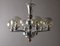 Art Nouveau Chandelier in Chrome and Brass, 1920s 21