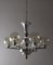 Art Nouveau Chandelier in Chrome and Brass, 1920s 11