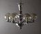 Art Nouveau Chandelier in Chrome and Brass, 1920s 9