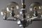 Lámpara de araña modernista de cromo y latón, años 20, Imagen 16
