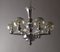 Art Nouveau Chandelier in Chrome and Brass, 1920s 10
