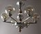 Art Nouveau Chandelier in Chrome and Brass, 1920s 2