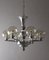 Art Nouveau Chandelier in Chrome and Brass, 1920s, Image 1