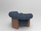 Cassette Armchair in Outdoor Tricot Dark Seafoam Fabric and Smoked Oak by Alter Ego for Collector 4
