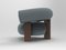 Cassette Armchair in Outdoor Tricot Light Seafoam Fabric and Smoked Oak by Alter Ego for Collector 3