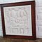 Vintage Carved Stone Wall Plaque in Frame 5