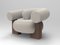 Cassette Armchair in Outdoor Tricot Off White Fabric and Smoked Oak by Alter Ego for Collector 2