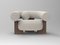 Poltrona Cassette in tessuto Tricot Off White e quercia fumé di Alter Ego per Collector, Immagine 1