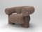 Cassette Armchair in Outdoor Yucca Terracotta Fabric and Smoked Oak by Alter Ego for Collector 2