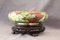 Cloisonne Bowl on Wooden Stand, 1980s, Set of 2 9