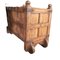 Early 19th Century Paneled Wooden Trunk on Wheels 5