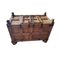 Early 19th Century Paneled Wooden Trunk on Wheels 2