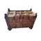 Early 19th Century Paneled Wooden Trunk on Wheels, Image 2