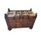 Early 19th Century Paneled Wooden Trunk on Wheels, Image 3