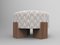 Cassette Pouf in Outside Baldac Beige Fabric and Smoked Oak by Alter Ego for Collector 3