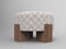 Cassette Pouf in Outside Baldac Beige Fabric and Smoked Oak by Alter Ego for Collector, Image 3