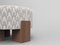 Cassette Pouf in Outside Baldac Beige Fabric and Smoked Oak by Alter Ego for Collector 2