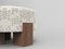 Cassette Pouf in Outside Kolymbetra Beige Fabric and Smoked Oak by Alter Ego for Collector 2