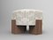 Cassette Pouf in Outside Kolymbetra Beige Fabric and Smoked Oak by Alter Ego for Collector, Image 1