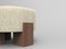 Cassette Pouf in Outside Spugna Beige Fabric and Smoked Oak by Alter Ego for Collector 2