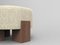 Cassette Pouf in Outside Spugna Beige Fabric and Smoked Oak by Alter Ego for Collector, Image 2