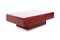 Red Lacquered Sliding Bar Coffee Table by Jean Claude Mahey, 1980s 7
