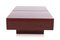 Red Lacquered Sliding Bar Coffee Table by Jean Claude Mahey, 1980s 6